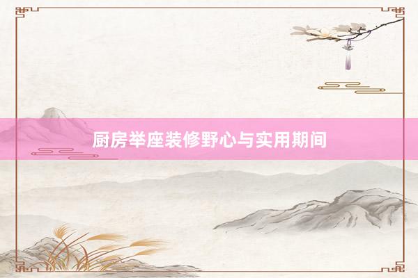 厨房举座装修野心与实用期间