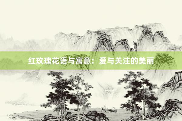 红玫瑰花语与寓意：爱与关注的美丽